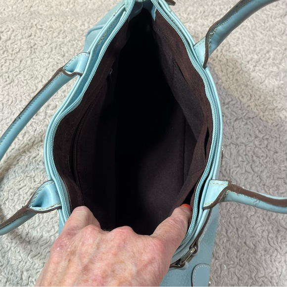 Charming Charlie's Hobo Shoulder Bag Purse in Tiffany Blue - Picture 9 of 11